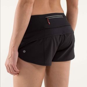 Black Lululemon Speed Shorts